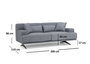 Atelier Del Sofa Bentley Sofá de 2 plazas Gris